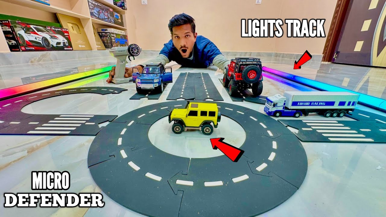 World Smallest RC 4X4 Defender Car Unboxing & Tracktest - Chatpat toy TV