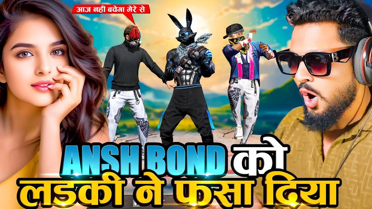 Ansh Bond X Noob Girl VS 4 Biggest Live Streamer 😱 BR Rank Open Challenge On Live आजा 1 Vs 50 में😤