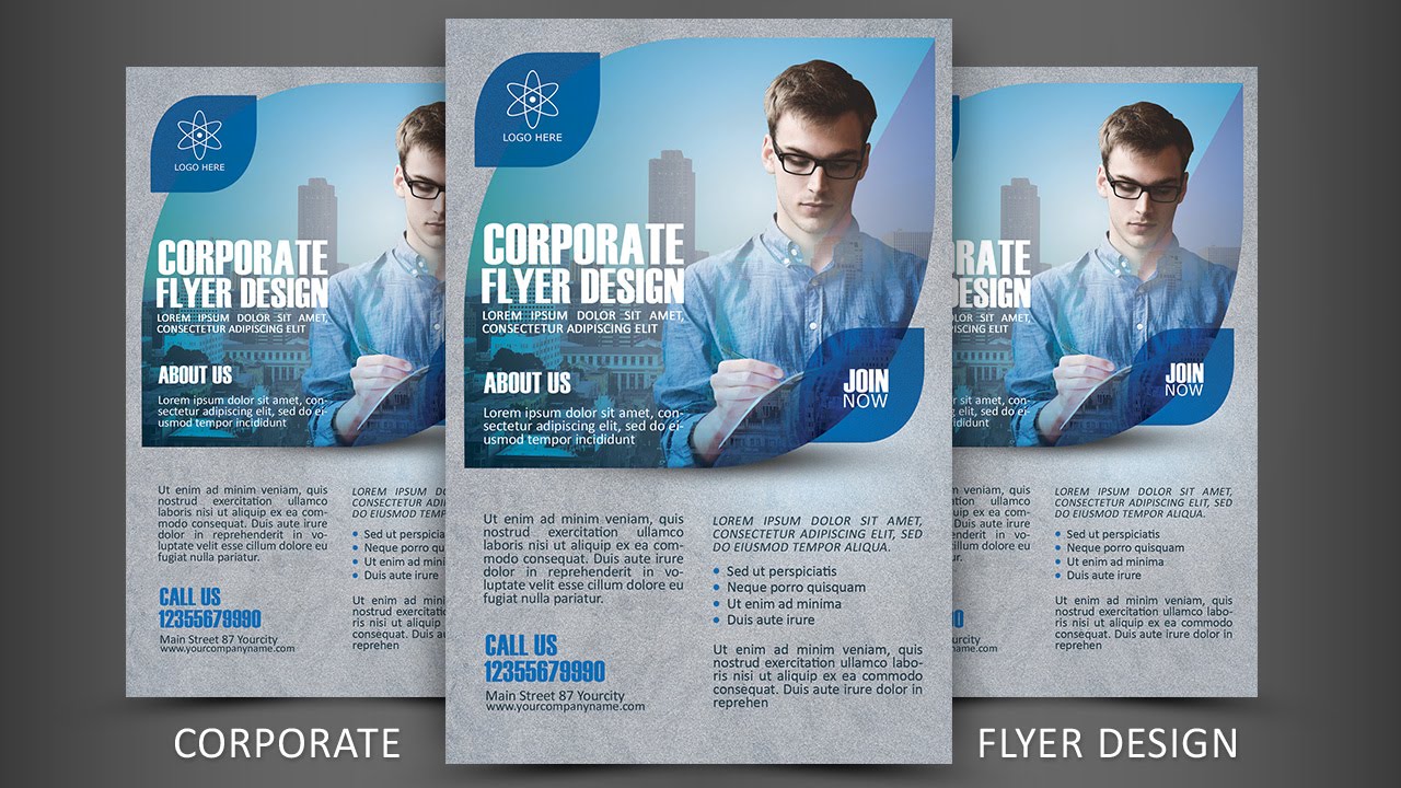 Print Design - Corporate Flyer Photoshop Tutorial
