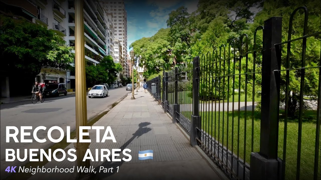 RECOLETA Waking Tour Part 1 【4K】 Buenos Aires, Argentina 🇦🇷 Exploring Around Callao Avenue
