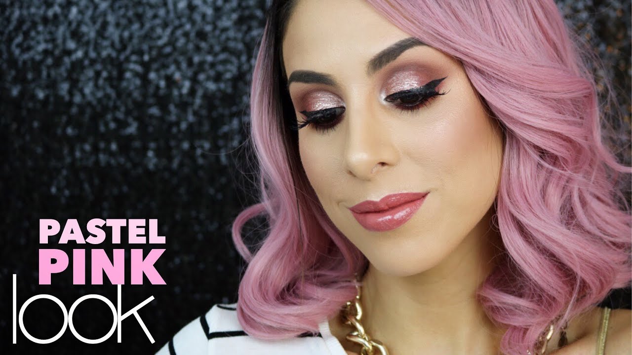 🌸  PASTEL PINK LOOK: MAKEUP ROSA + PELO ROSA ● EVAHAIR WIG REVIEW