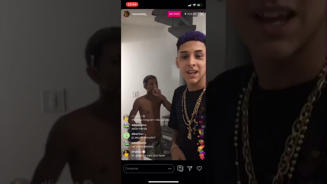 Meno tody passa visão pro Rafa Moreira