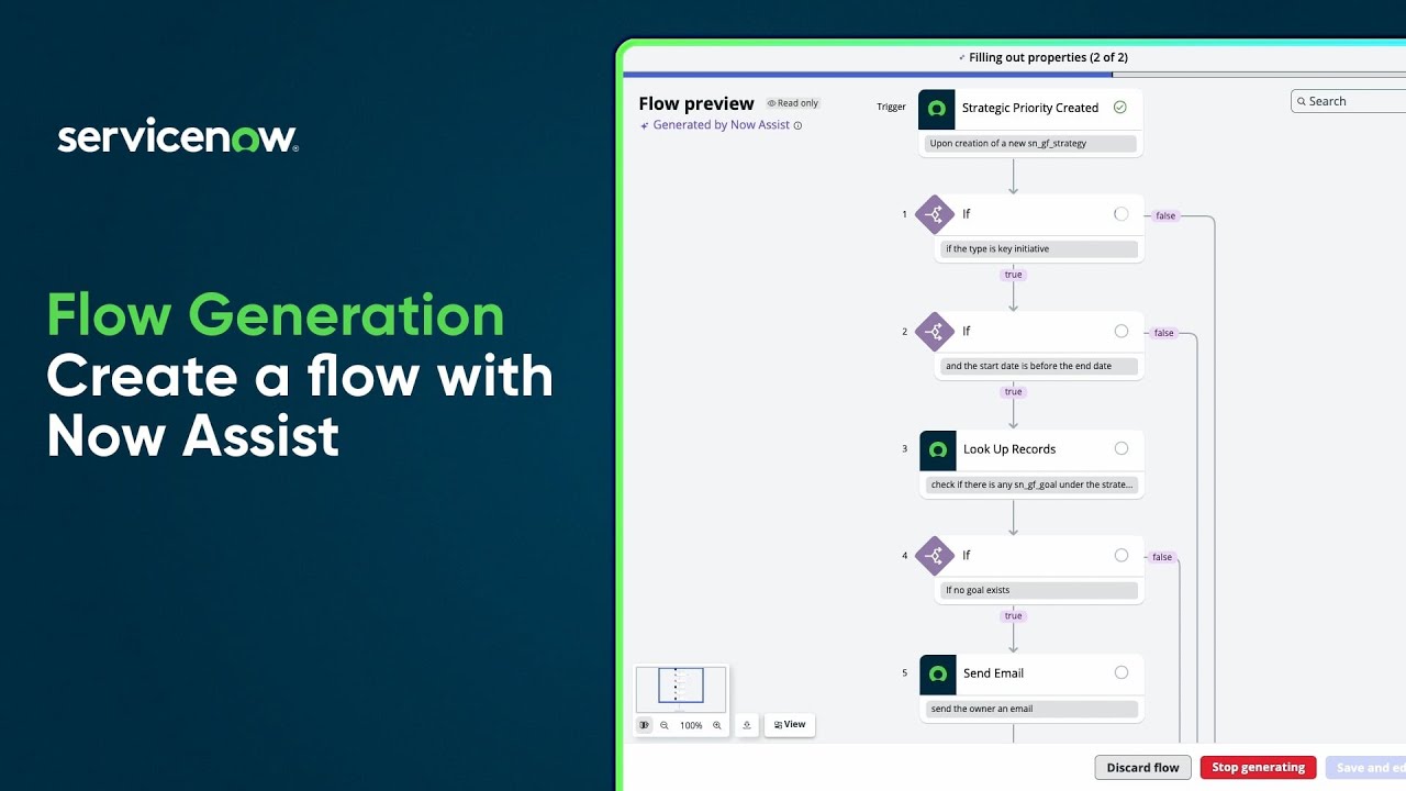 Flow Generation | Create a flow with Now Assist