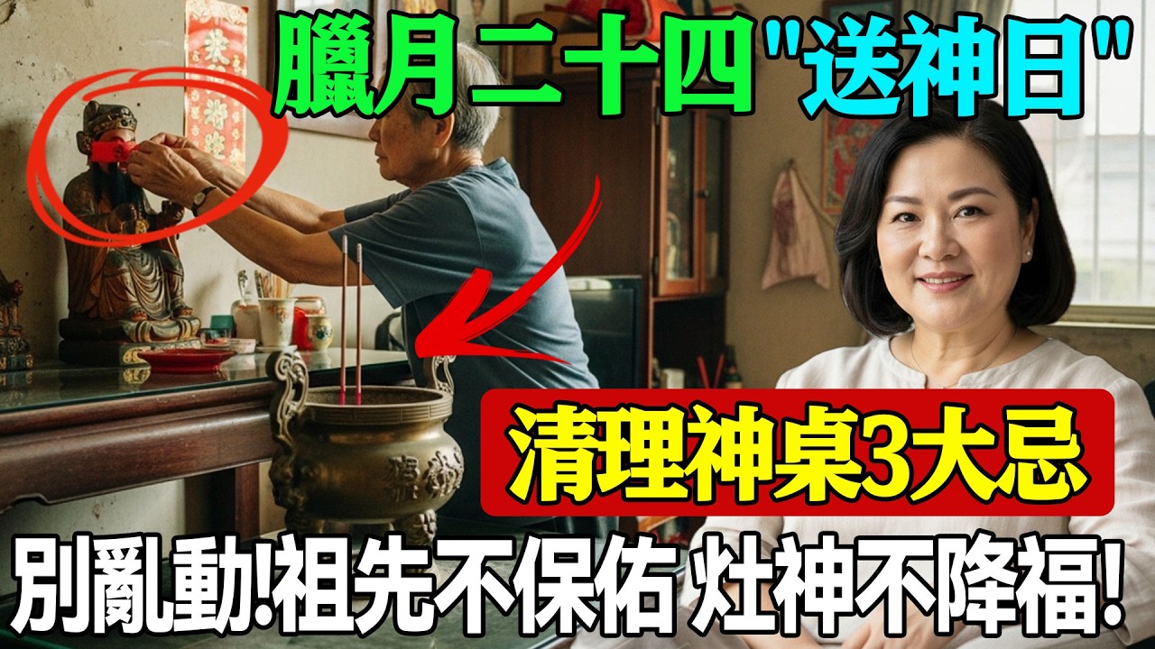 千萬別亂動！臘月二十四「送神日」清理神桌，犯了這3個大忌，祖先不保佑，灶神不降福！尤其是香爐！#臘月二十四 #清囤 #送神 #祭灶