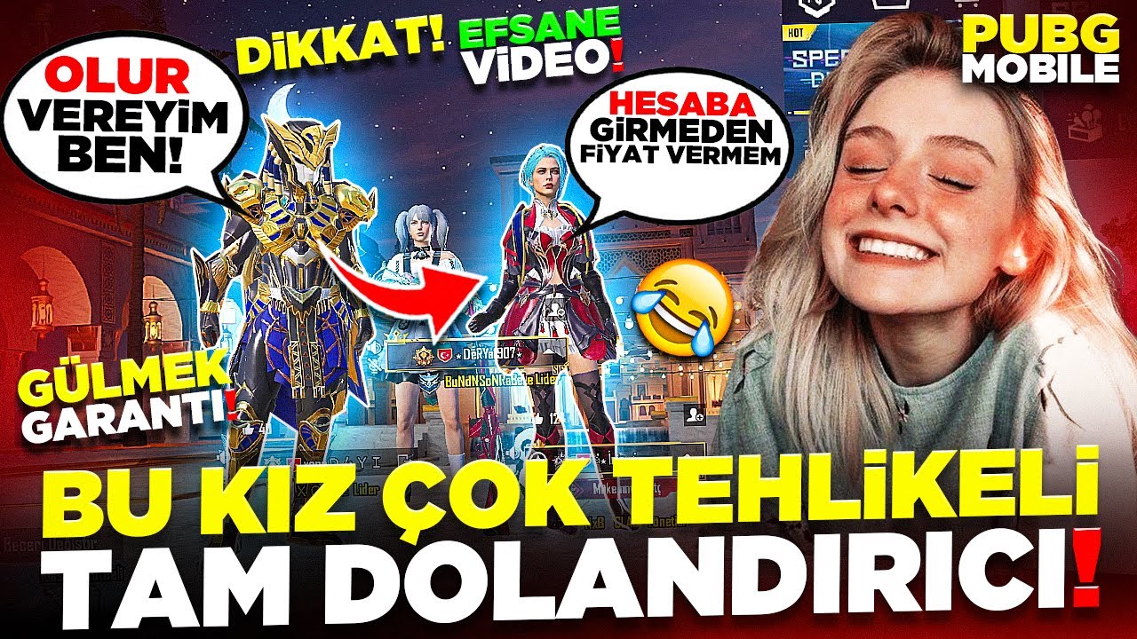 BU KIZA DİKKAT GÖRDÜĞÜNÜZDE KAÇIN DOLANDIRICI 😱 DERSLERİNİ VERDİM 😱 | PUBG MOBILE