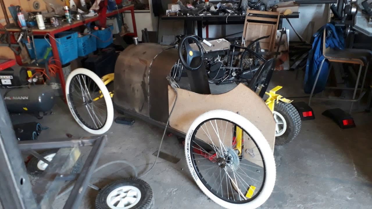 Oldtimer Auto aus Kettcar selber bauen.Homemade Car.