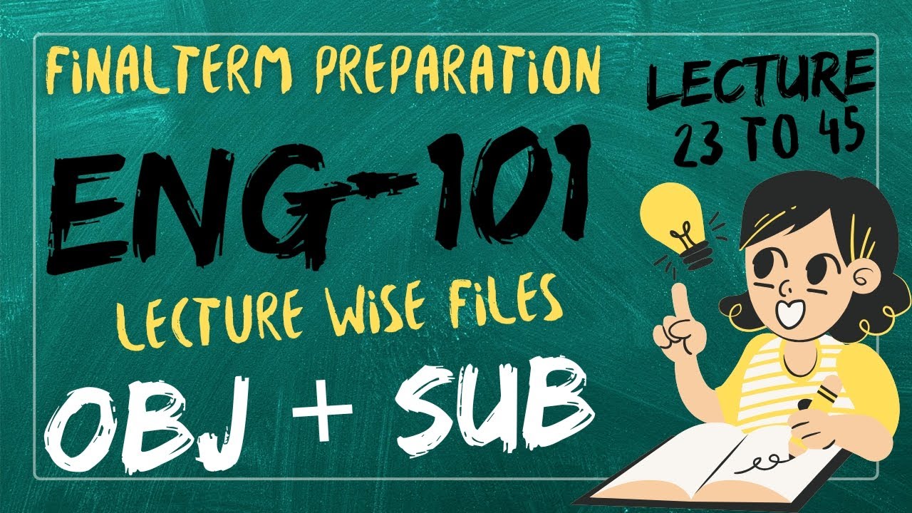 ENG101 Finalterm preparation 2026 | ENG101 Finalterm Past Papers | ENG101 Finalterm File 2026