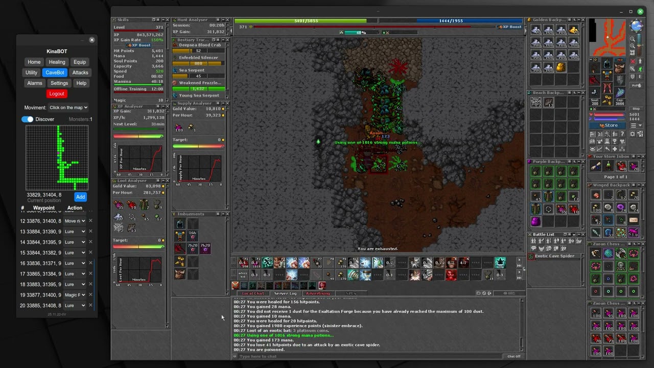 Kina Bot - Tibia Global  #tibia #bot #linux