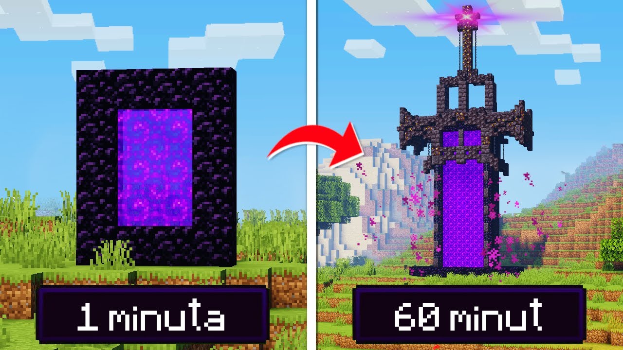 Poprosiłem 10 LOSOWYCH OS&Oacute;B aby zbudowali PORTAL DO NETHERU w MINECRAFT!