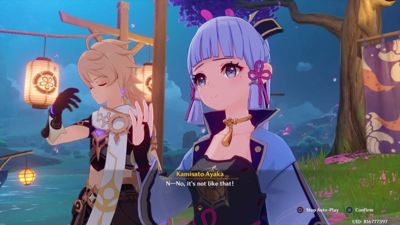 ALL AYAKA AND AETHER DATING CUTSCENES GENSHIN IMPACT