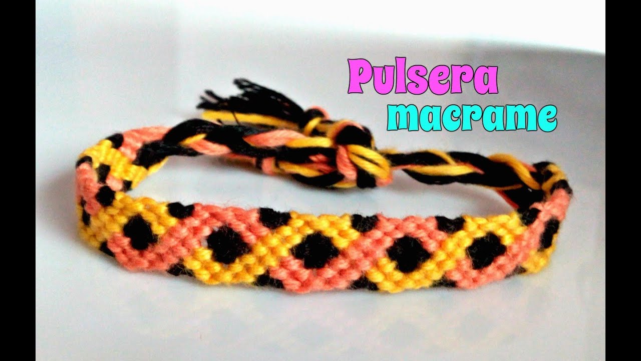 PULSERA con NUDOS MACRAME paso a paso.