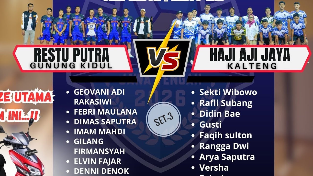 RAFLY SUBANG DIDIN BAE GUSTI VS DIMAS SAPUTRA IMAM GEO GILANG PIALA GUBERNUR JATENG 2026 