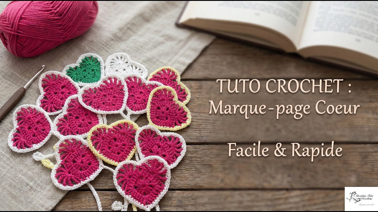Tuto coeur marque page, défi  Institut Curie
