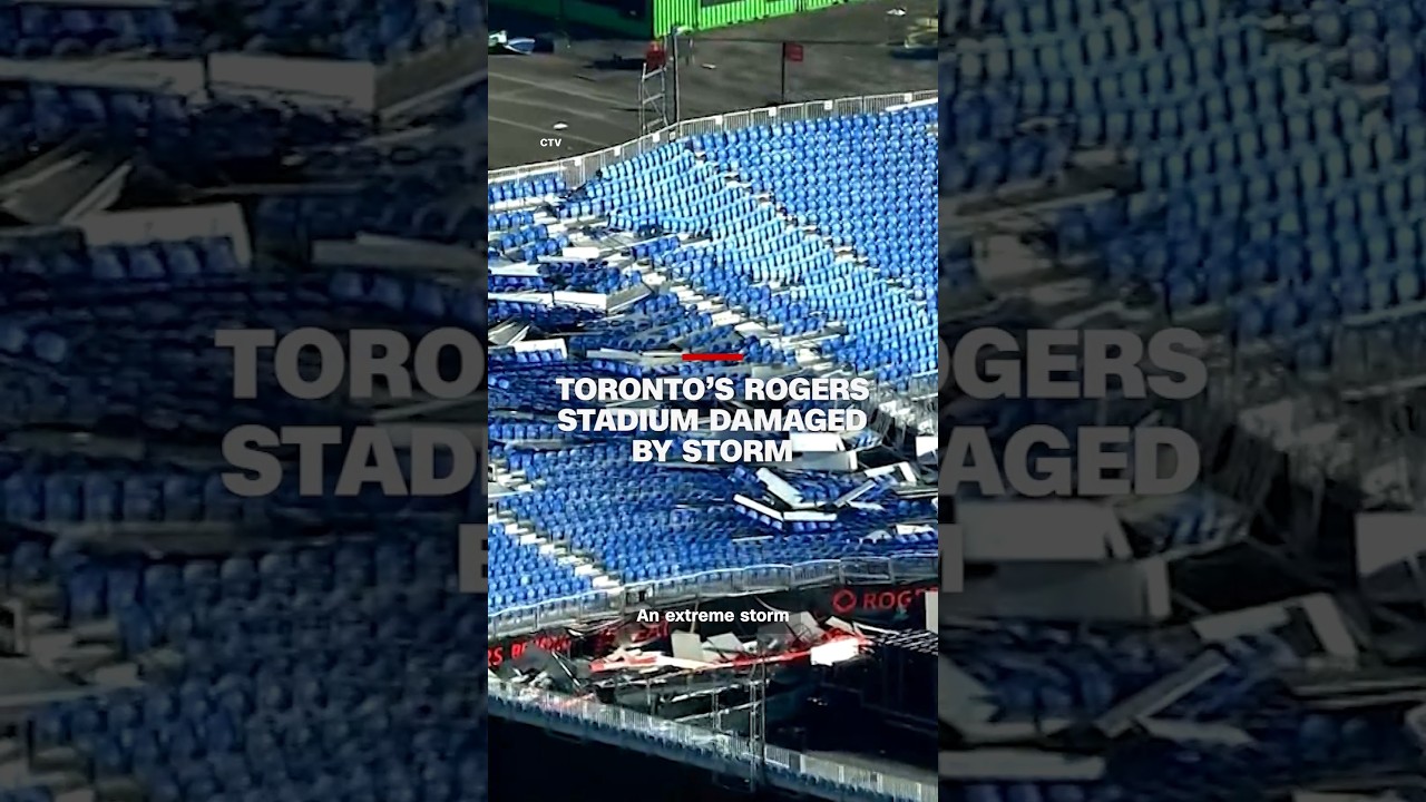 Rogers Stadium heavily damaged by storm
