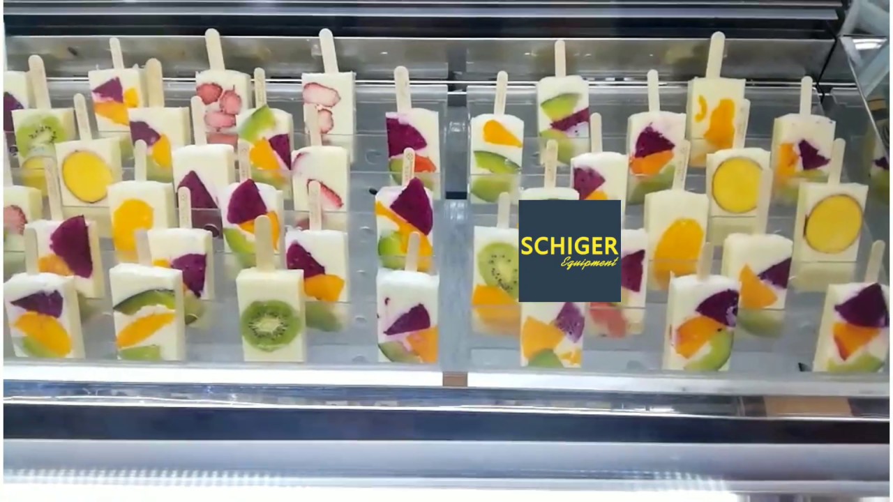 Real Fruit in Ice Pops (Schiger Popsicle Machine Plus Display Freezer Two in One)