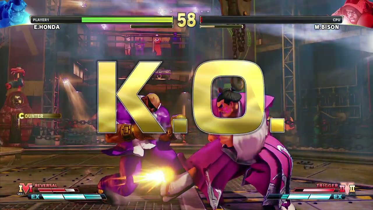 EDMOND HONDA VS MIKE BISON エドモンド本田対マイク・バイソンの戦い Street Fighter V