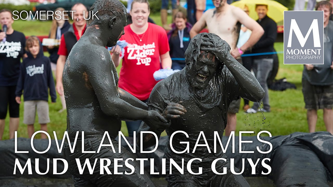Lowland Games Somerset UK   Men Mud Wrestling slideshow