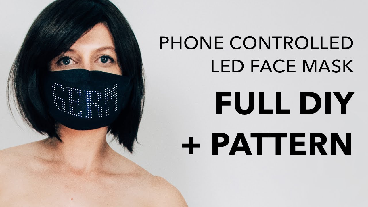 Phone Controlled LED Mask: Full Detailed Tutorial and Pattern for LED Matrix Mask