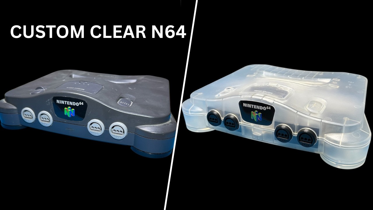N64 Full Clear Shell Swap Mod With Custom Ports