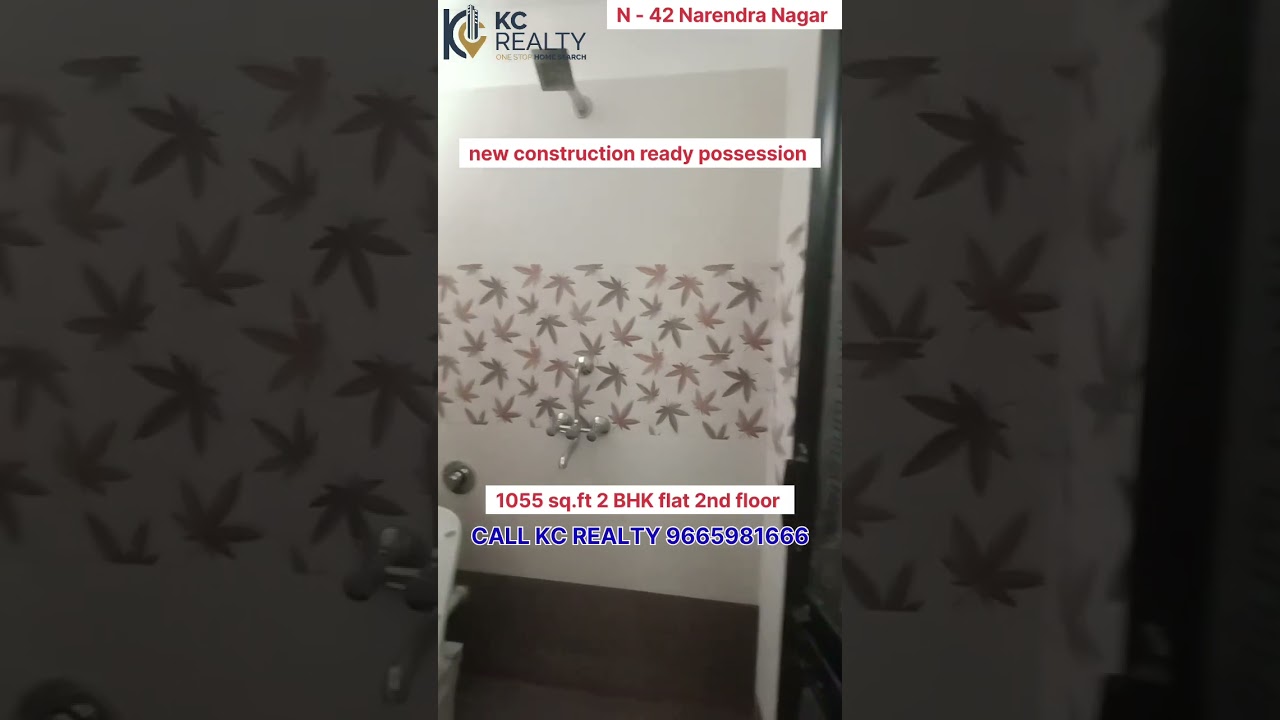new construction ready possession1055 sq.ft 2 BHK flat at Narendra Nagar call KC REALTY 9665981666.