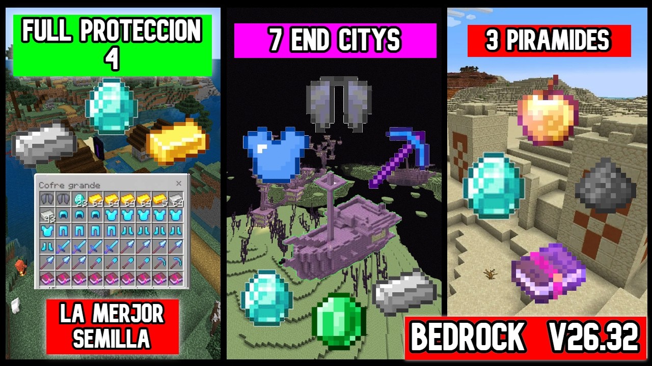 💎La Mejor Semilla Para Empezar Tu Mundo De Minecraft Bedrock V26.32💎