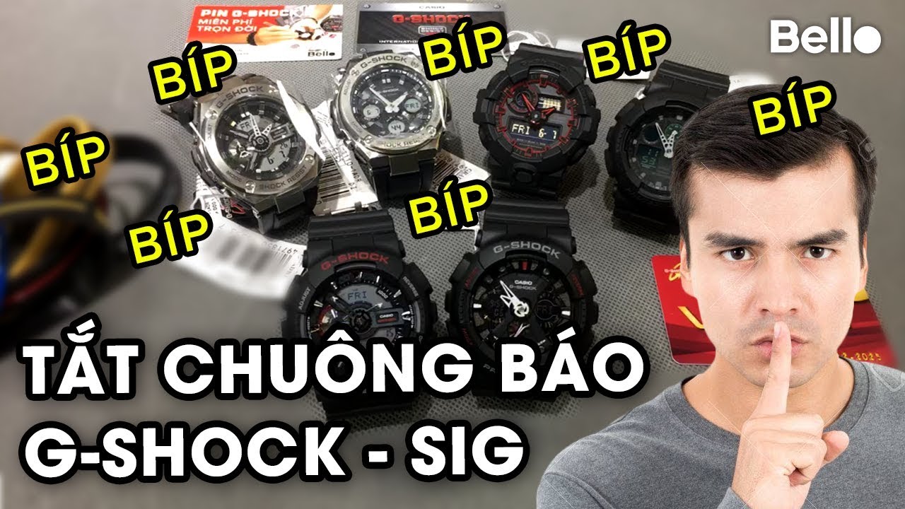 Cách tắt chuông báo hàng giờ G-Shock GA-100, GA-110, GA-120, GA-700, G-Steel GST-S110, GST-400