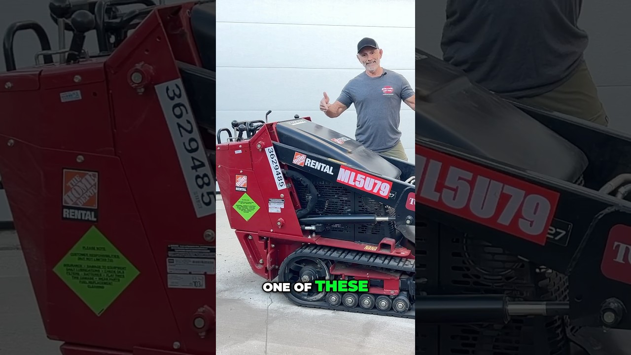 Mini skid steer rental for yard grading! 