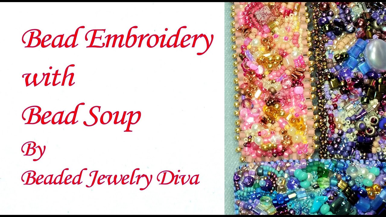 Bead Embroidery:  Barrette Made With Bead Soup - Bead Embroidery Tutorial