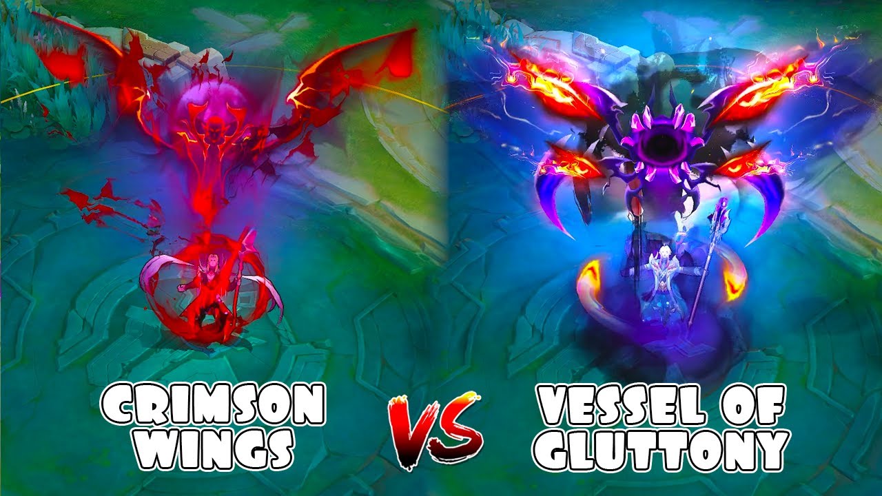 Cecilion Crimson Wings VS Vessel of Gluttony Skin Comparison