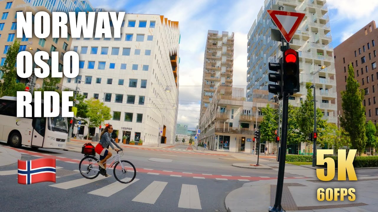 E-Scooter Ride (Norway 🇳🇴 Oslo) Virtual Riding Tour in Ultra HD 4K 60FPS Travel Video