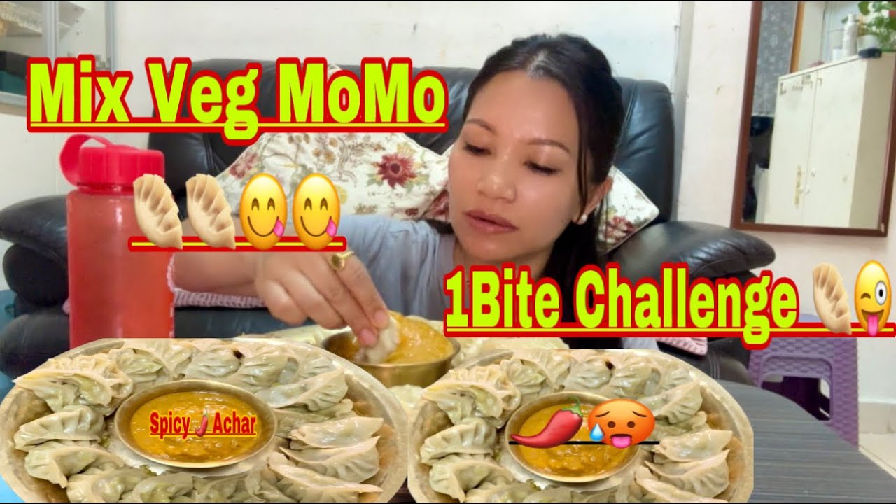 Soyabean Mix Veg MoMo 🥟🥟Sanga Akabare Ra Timur Haleko Piro Acahr 🌶️Mukbang 😋/Soyabean Mix Veg MoMo /