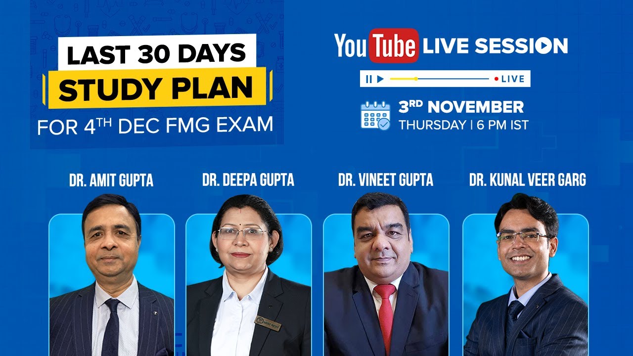 30 Days Study Plan Strategy for Dec FMGE 2022 | MIST FMGE
