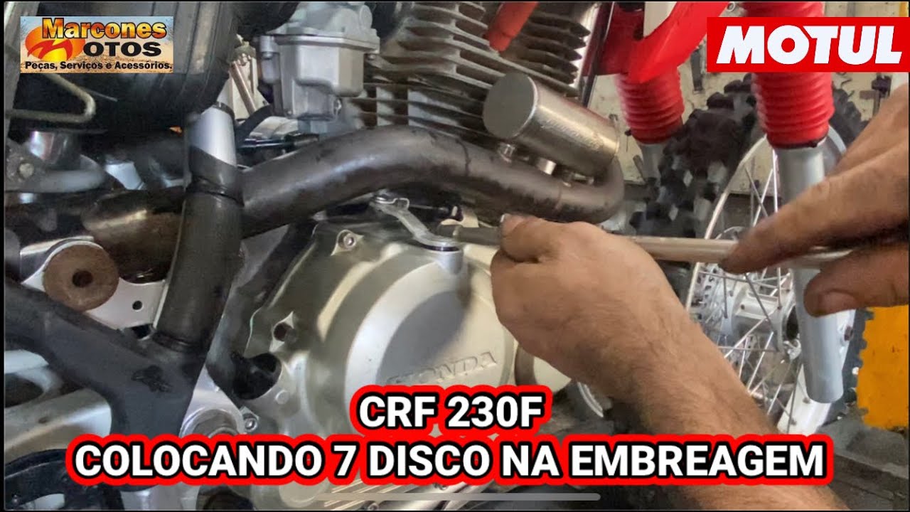 CRF 230F COM 7 DISCO NA EMBREAGEM - como colocar 7 disco