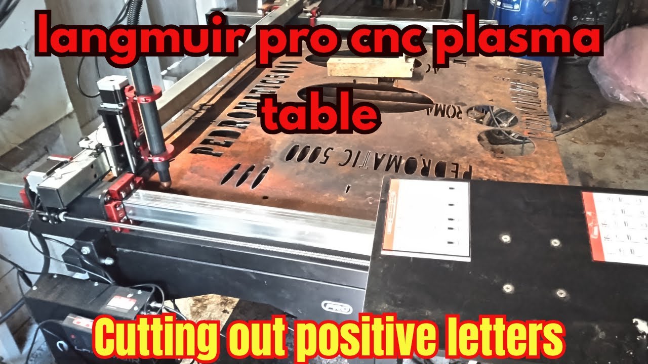 Langmuir Crossfire PRO CNC Table cutting positive letters