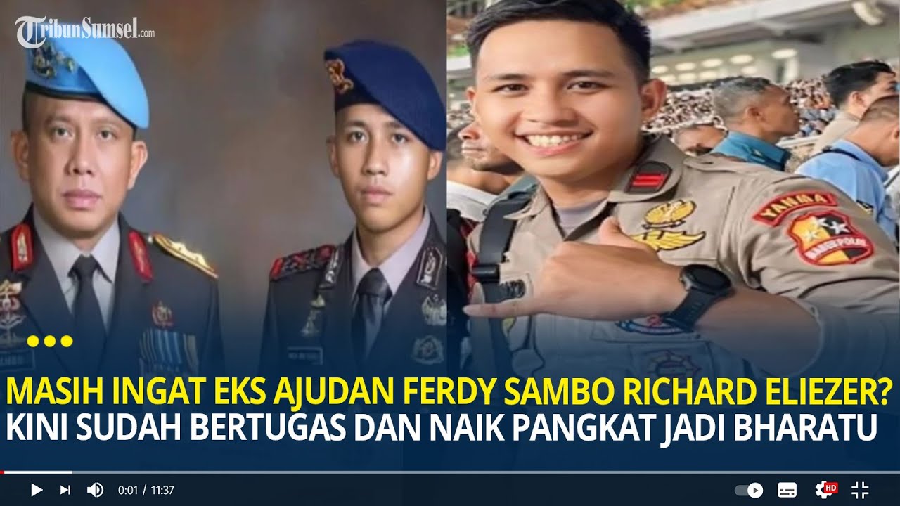 Ingat Eks Ajudan Ferdy Sambo Richard Eliezer? Kini Sudah Bertugas dan Naik Pangkat Jadi Bharatu