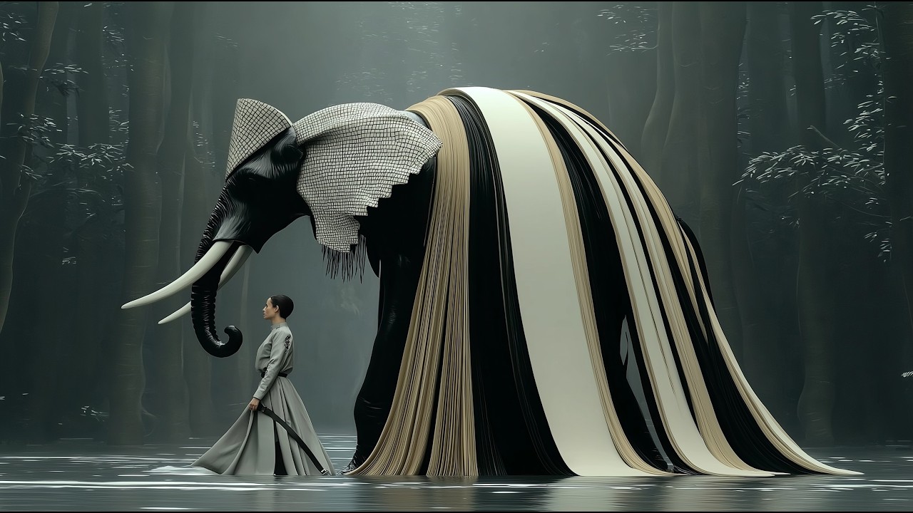AI Fashion Dance in a Surreal World | Cinematic Art Film (4K) The Paper Desert.