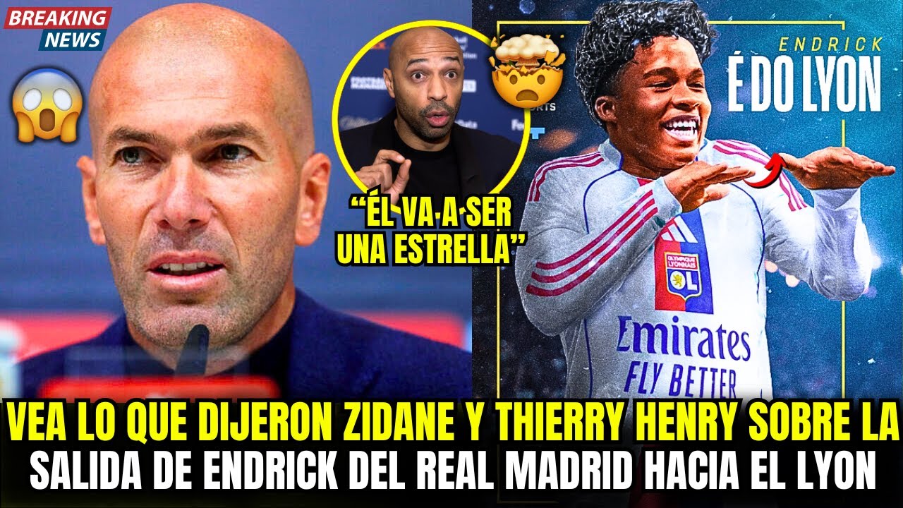 🚨&iexcl;GUAU! &iexcl;MIRA LA REACCI&Oacute;N DE ZIDANE Y HENRY ANTE LA CESI&Oacute;N DE ENDRICK AL LYON!