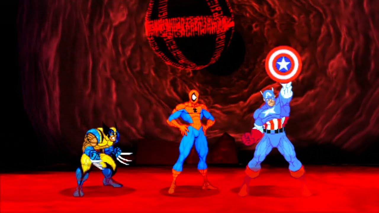 Marvel VS Capcom 2 - Wolverine/Spider-Man/Captain America - Expert Difficulty Playthrough