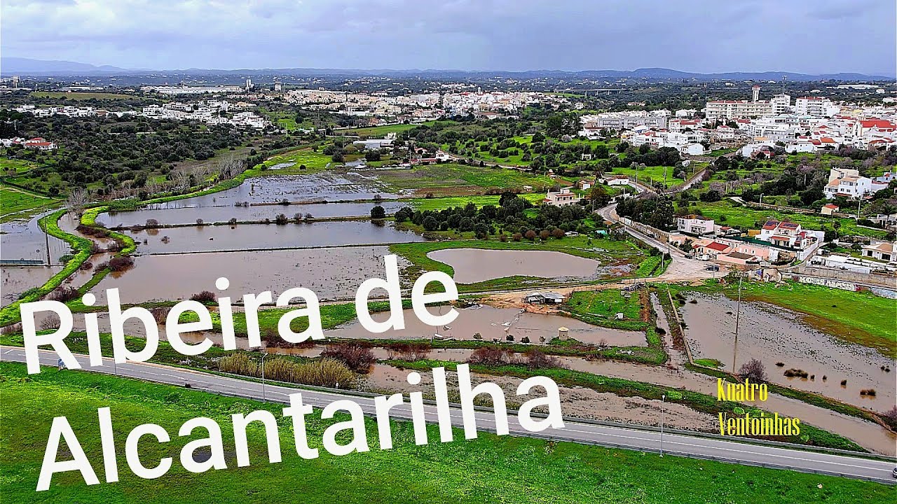 🌧️ Ribeira de Alcantarilha ⚡ (Armação de Pêra)   4K  UltraHD    Aerial View