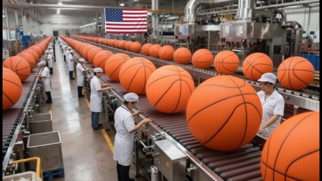 Inside the Basketball Factory | How Basketballs Are Made in the USA (Full Process)