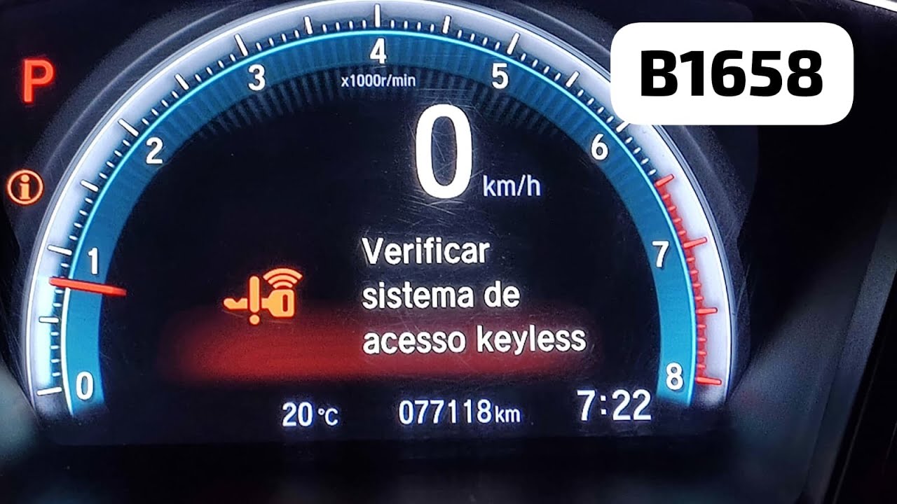 Honda civic falha na presença da chave dtc B1658