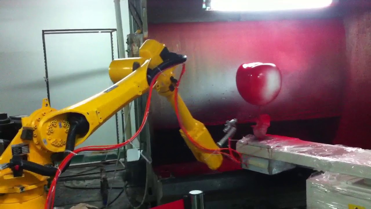 Automatic spray painting by 6 axis  Robot arm