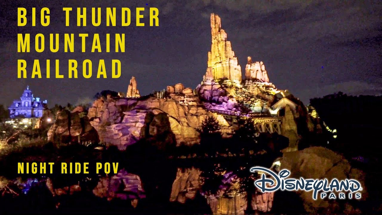 2019 Disneyland Paris Big Thunder Mountain Railroad On Ride Low Light HD POV with Queue