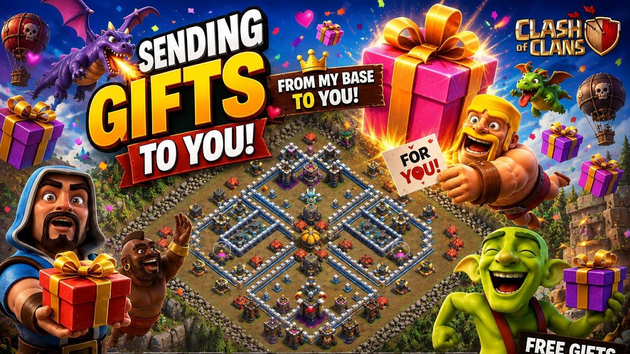FREE GIFTS FOR EVERYONE! 🎁💥 | INSANE CoC WAR ATTACK #clashroyale #clashofclans #cocwar #clashsquad 