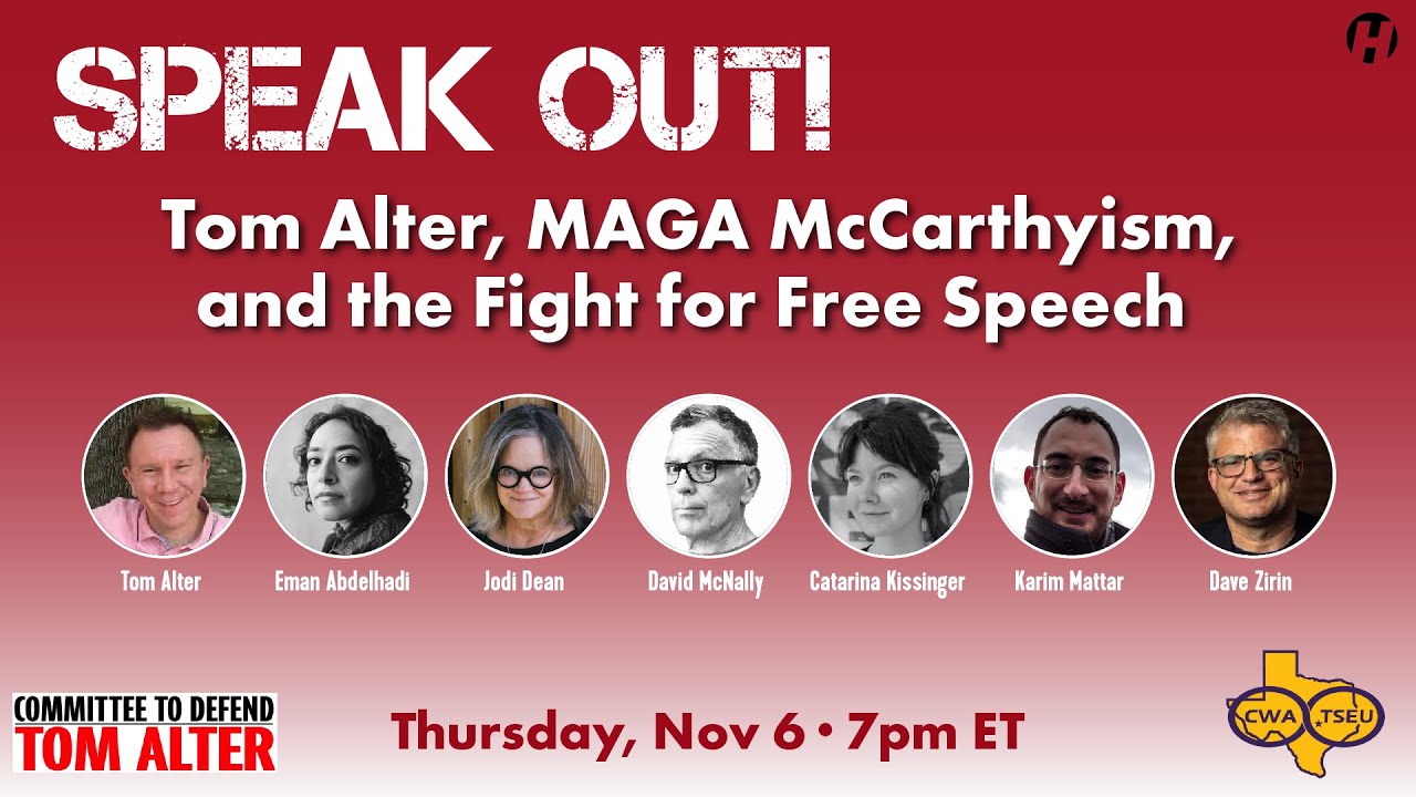 Speak Out! Tom Alter, MAGA McCarthyism, and the Fight for Free Speech