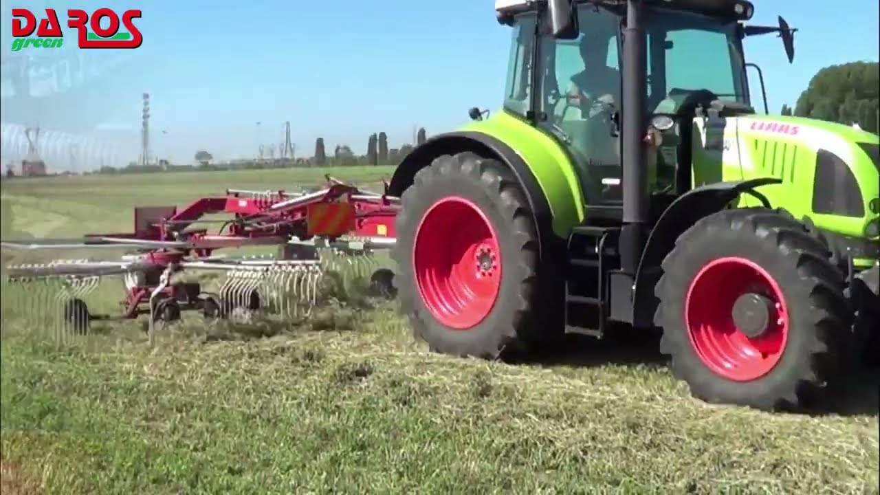 GIRORNGHINATORE DOPPIO TRAINATO / DOUBLE ROTARY RAKE  PULL-TYPE // DA ROS GREEN