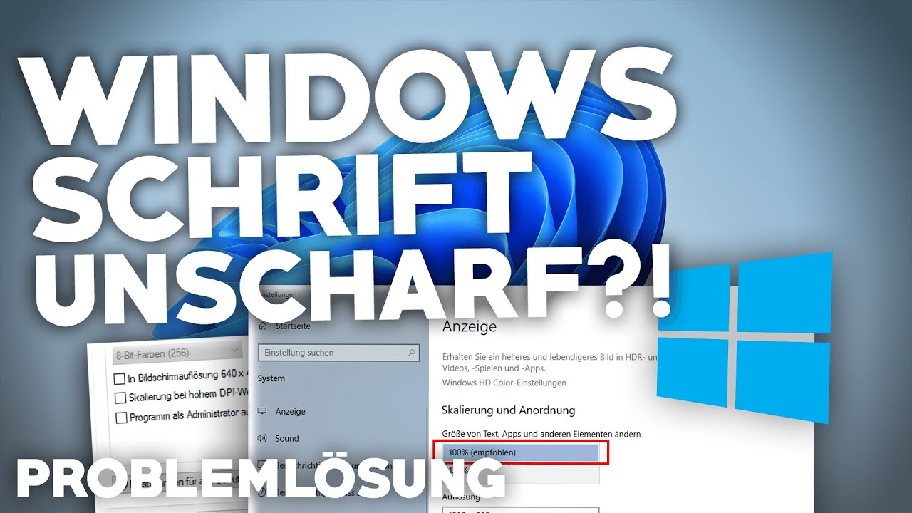Windows: SCHRIFT und ICONs UNSCHARF?! | Problemlösung | Deutsch | 2024