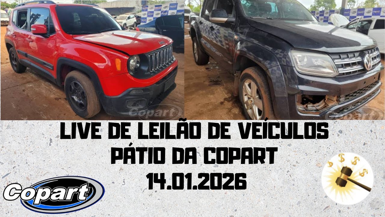 LIVE DE LEILÃO DE VEÍCULOS NA COPART 14.01.2026