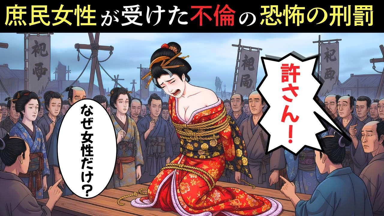 【江戸の闇】なぜ庶民女性の不倫は死罪だったのか？男と女で違いすぎた処罰の現実【江戸時代の庶民】【江戸好奇心】