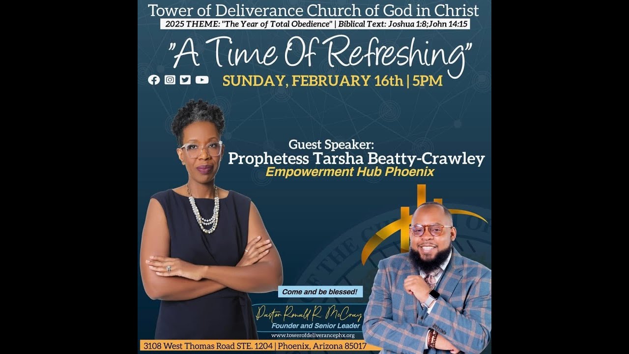Time Of Refreshing 2025 | Guest Speaker: Prophetess Tarsha Beatty-Crawley